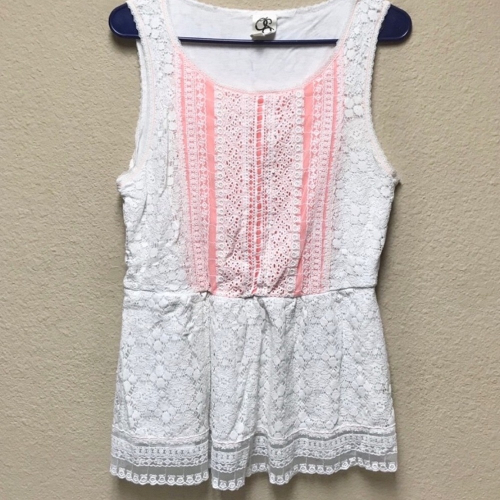 [Anthro One September] Coraline Lace Peplum Top-L